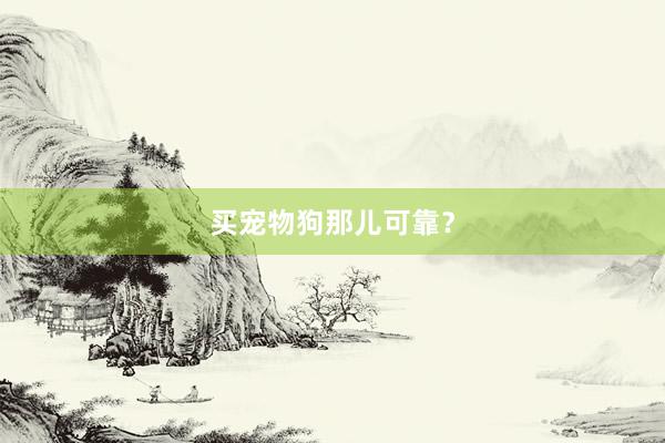 买宠物狗那儿可靠？