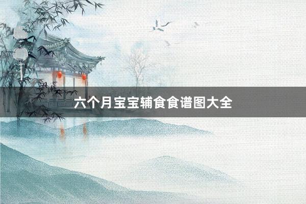 六个月宝宝辅食食谱图大全